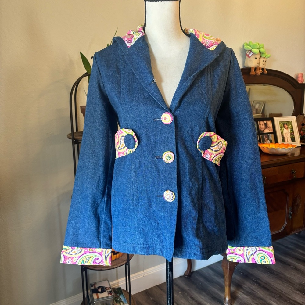 Y2k Denim Hooded Jacket